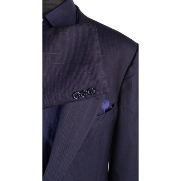 Mani Men's Striped 2 Button Sport Coat Jacket Blazer Wool Size 44RS Casual Suits - Picture 6 of 15